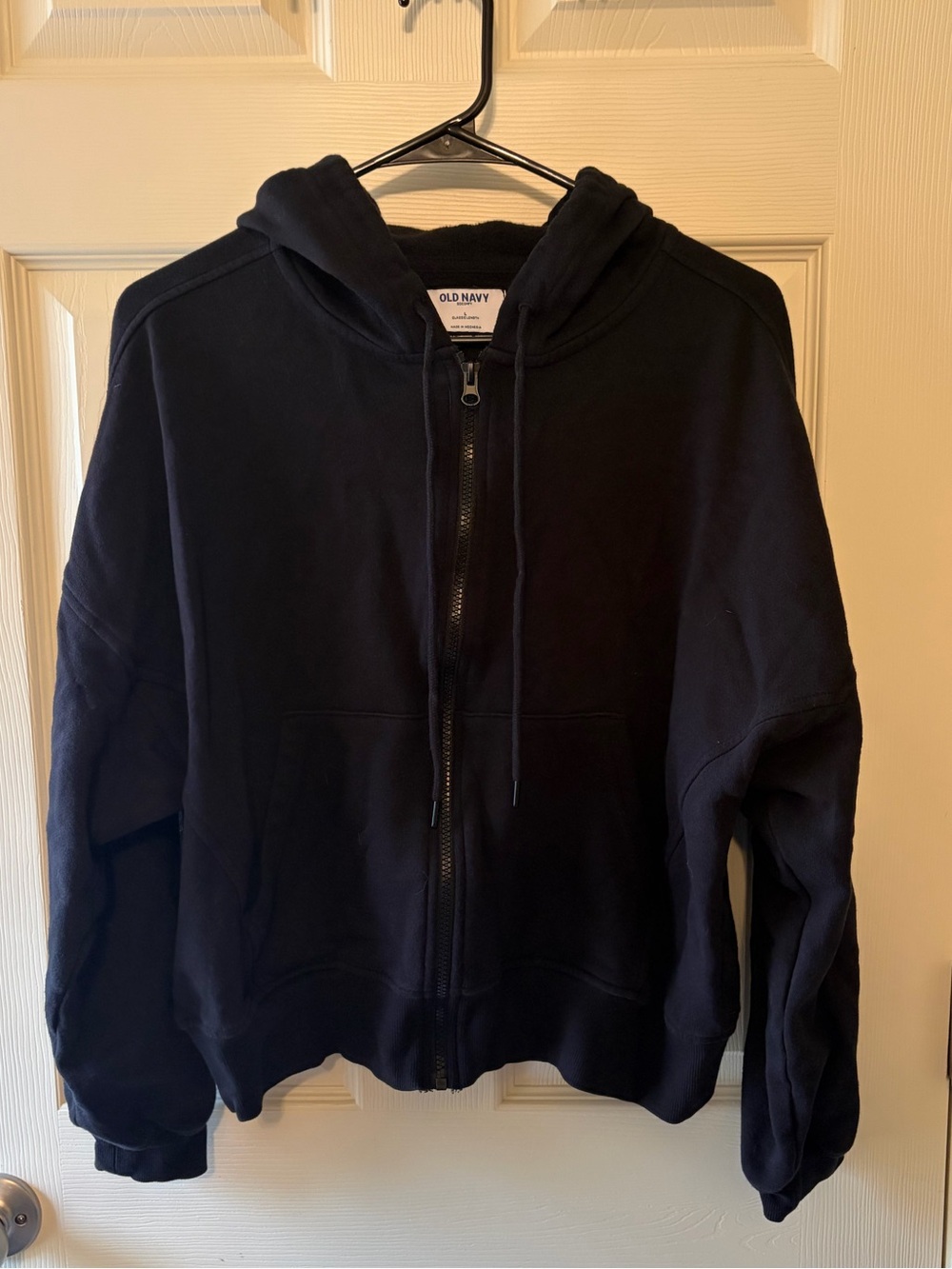 Old Navy Black Full-Zip Hoodie with Hood